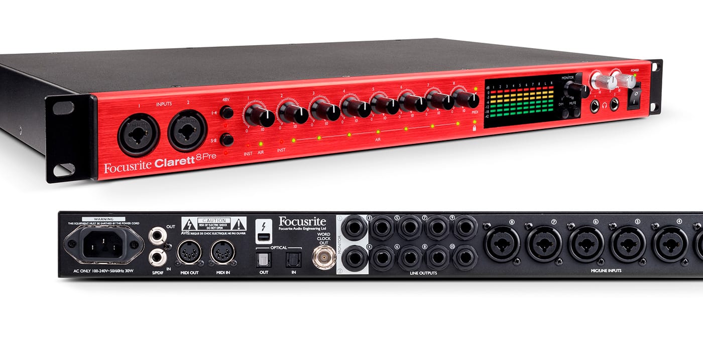 評判 Focusrite Clarett 2 Pro Thunderbolt 2 | www.takalamtech.com