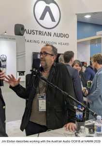 Jim Ebdon describes working with the Austrian Audio OC818 at NAMM 2020