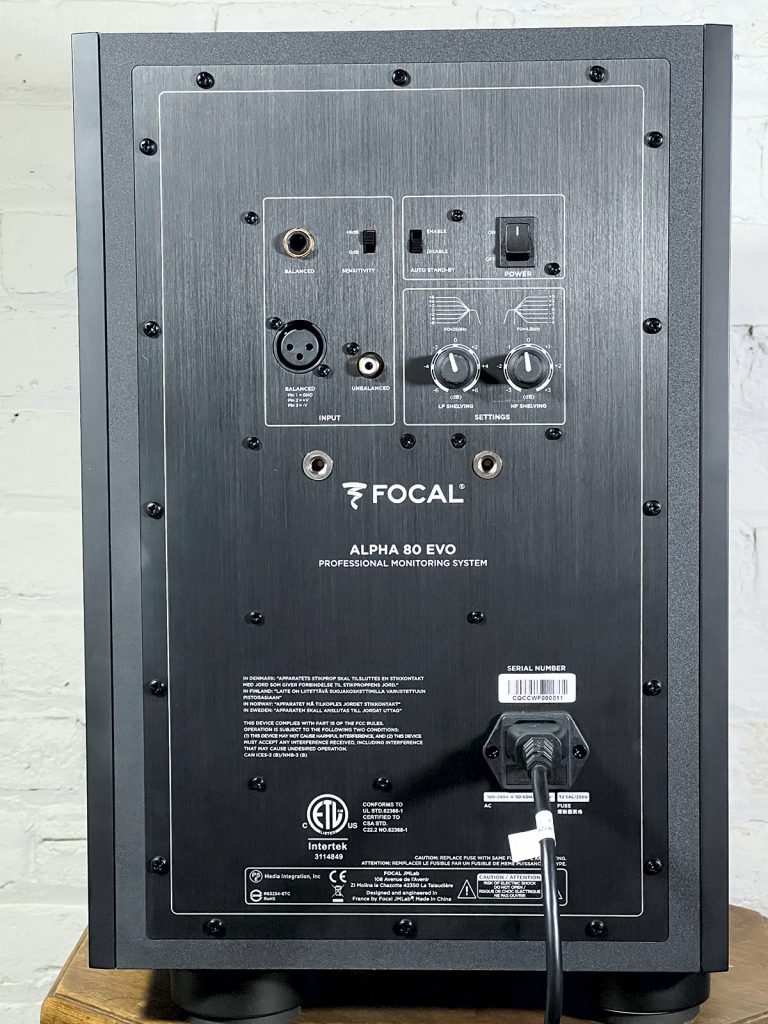 Focal Alpha Evo 80 Back Panel