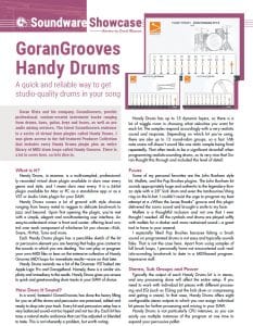 GoranGrooves first page of RECORDING Magazine review