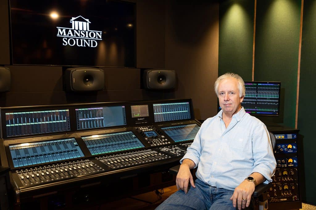 Danny Stone, Chief Engineer of Mansion Sound, pictured in Studio B.