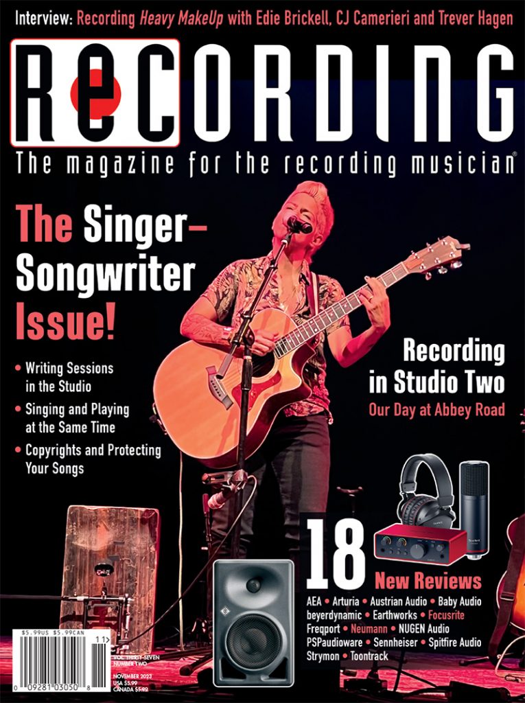 RECORDING Magazine November 2023 issue cover
