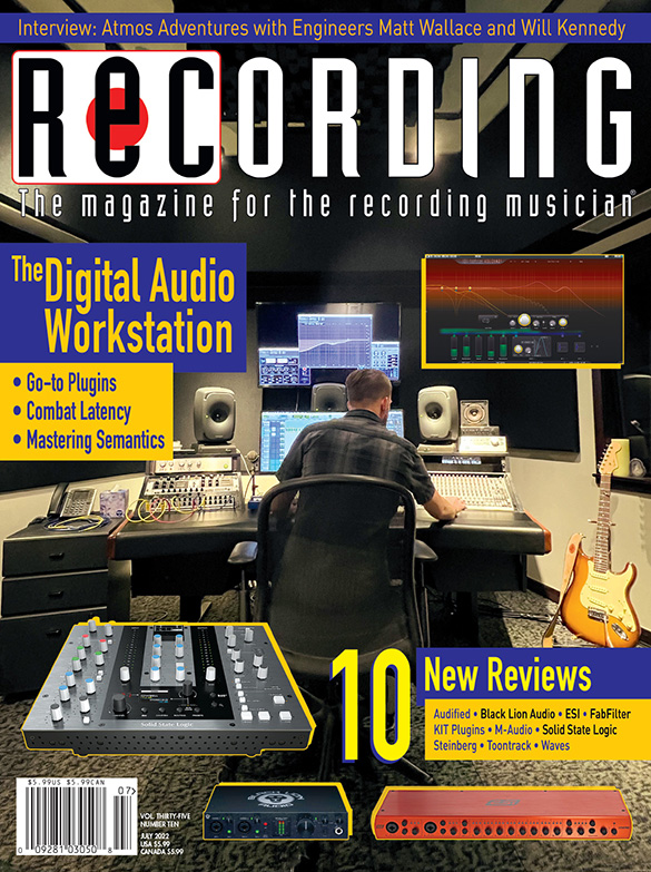 RECORDING Magazine Cover July 2022