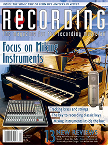 RECORDING Magazine Cover May 2021