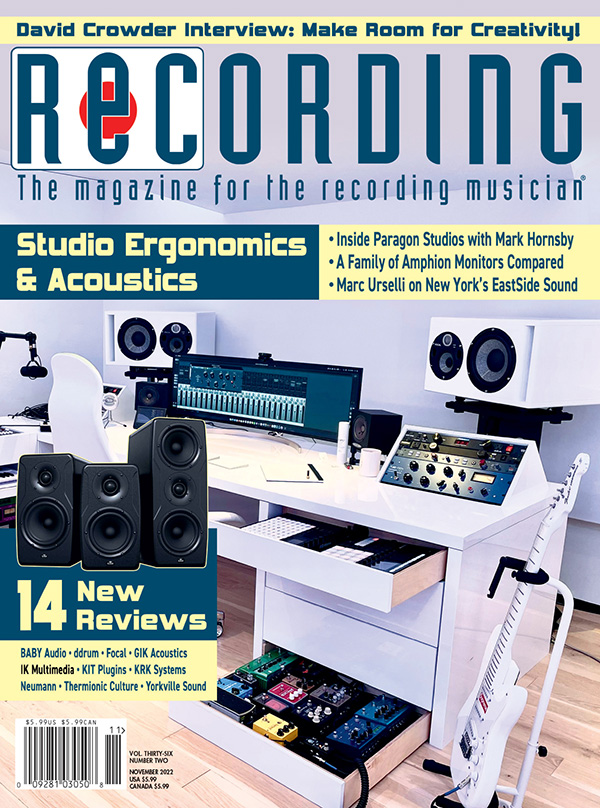 RECORDING Magazine November issue cover 2022