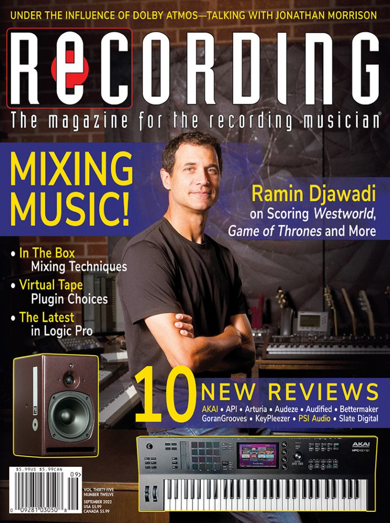 RECORDING September issue cover 2022