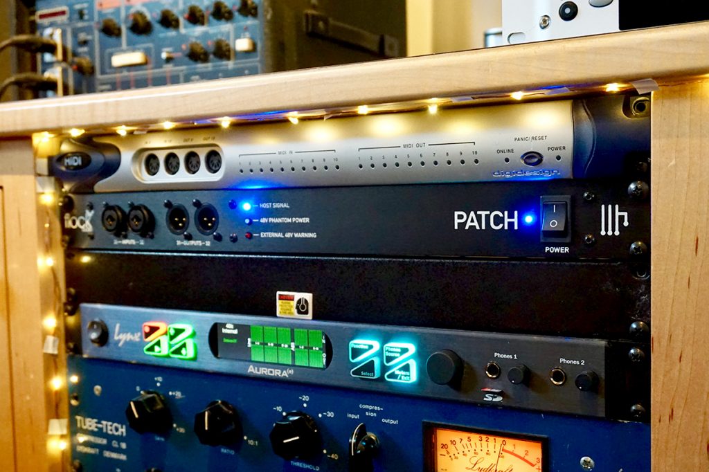 PATCH in rack at Long's studio