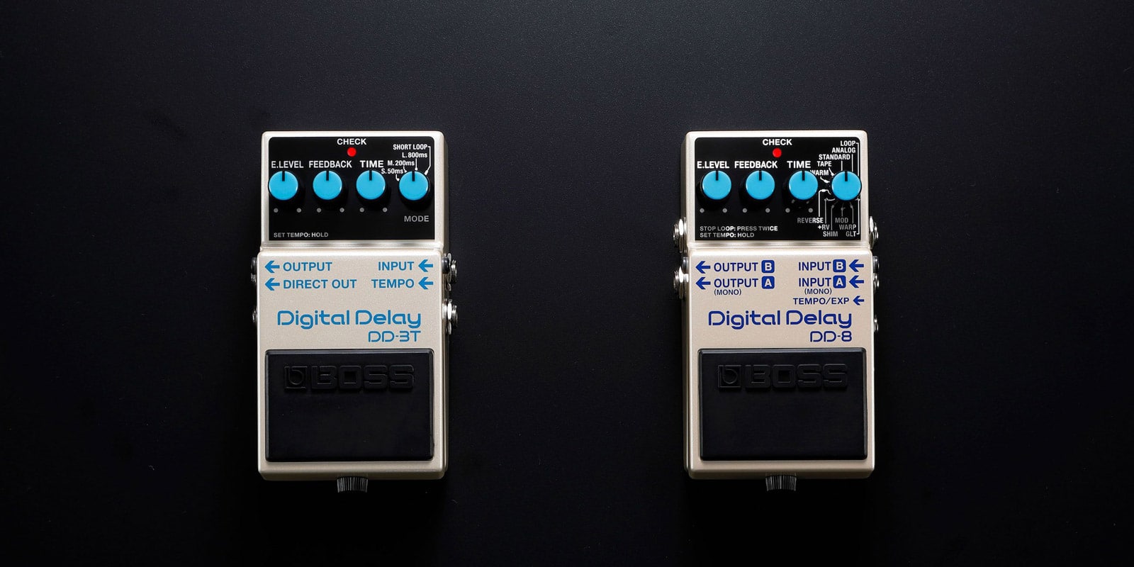 BOSS Announces DD-3T and DD-8 Digital Delay Pedals