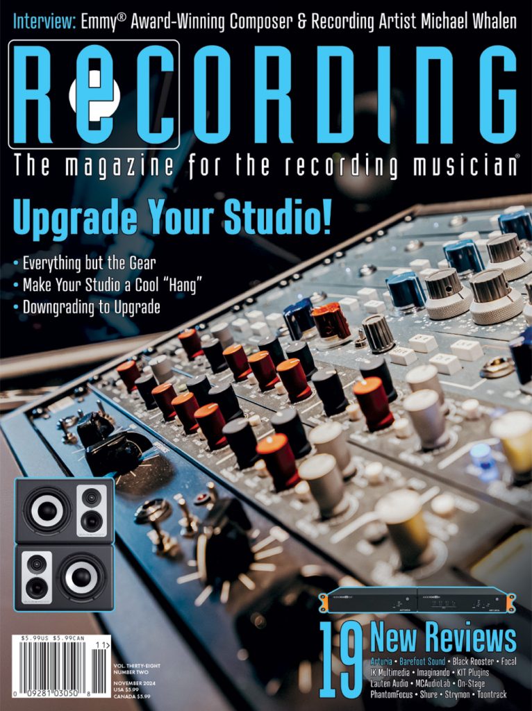 RECORDING Magazine November 2024 cover